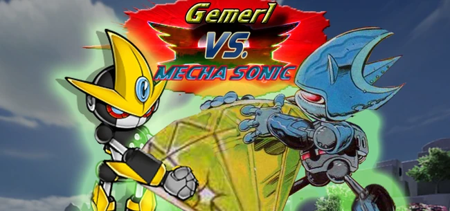 Mecha-sonic-and-gemerl-fight