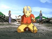 Aang distraught