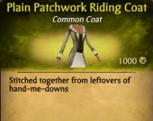 F Patchwork Riding Coat variations