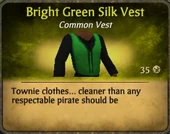 Bright Green Silk Vest