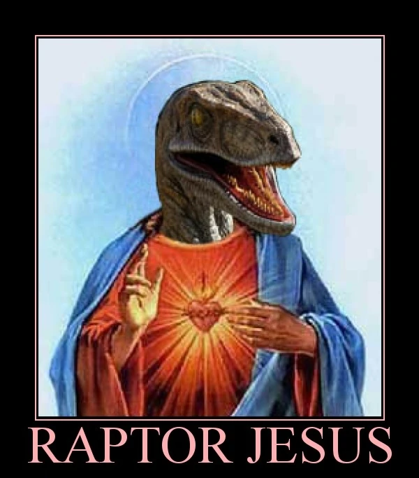 raptor jesus meme