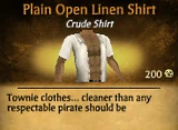 Plain Open Linen Shirt