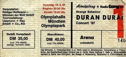 Ticket duran duran 1987-05-10 munchen germany