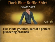 Dark Blue Ruffle Shirt