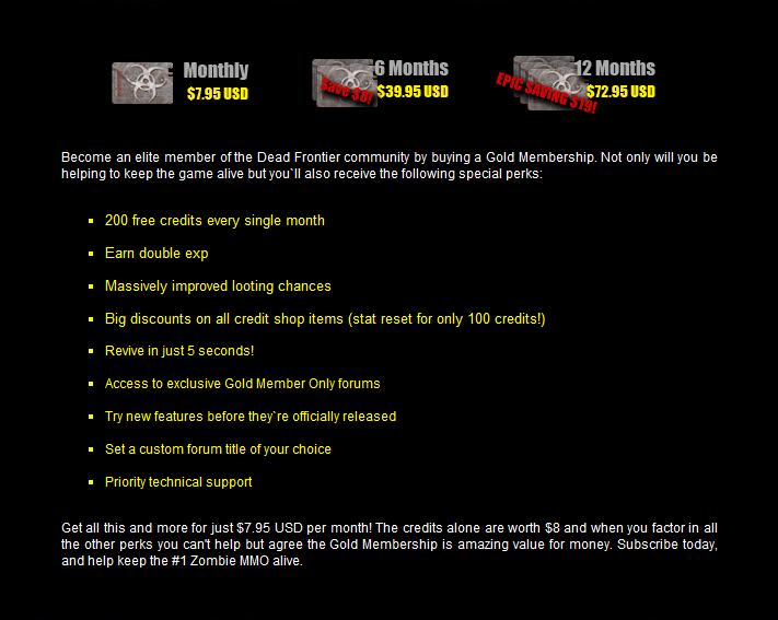 Gold Membership and Benefits