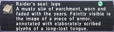 Raider's seal legs