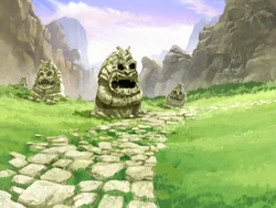 Statues in opening