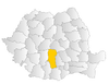 Map of Romania highlighting Argeş County