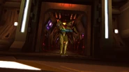 Samus enters Pyrosphere doorway HD