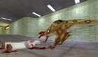 Bullchicken eating scientist