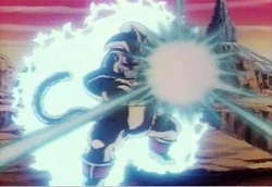 Great Ape Baby charges the Super Galick Gun