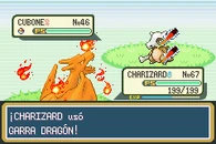 Charizard usuando Garra dragón en RFVH