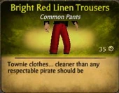 Bright Red Linen Trousers