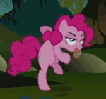 Pinkie Pie dancing to Fluttershy singing her Zecora song