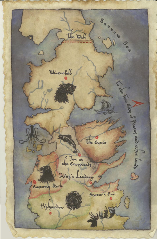 Game Of Thrones Westeros Map