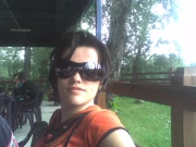 It's me, at "Summer Garden"(a terrace bar).