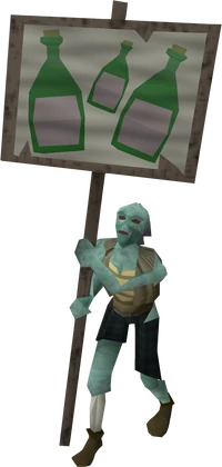 Zombie protester