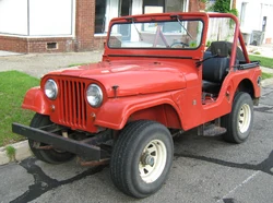 Jeep CJ-5 V6 red open body