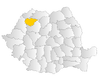 Map of Romania highlighting Sălaj County