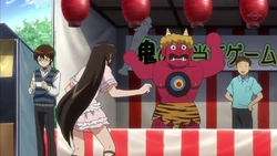 Kusunoki and Keima at the Funfair