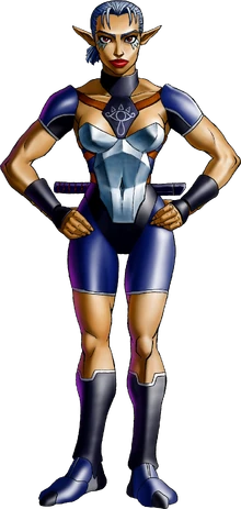 Artwork of Impa, one of the last remaining Sheikah in Ocarina of Time