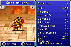 Estadisticas Gigas Brillante