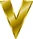Gold letter V