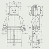 Technical drawing minifigure