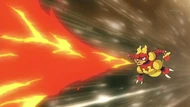 EP597 Magmar usando lanzallamas