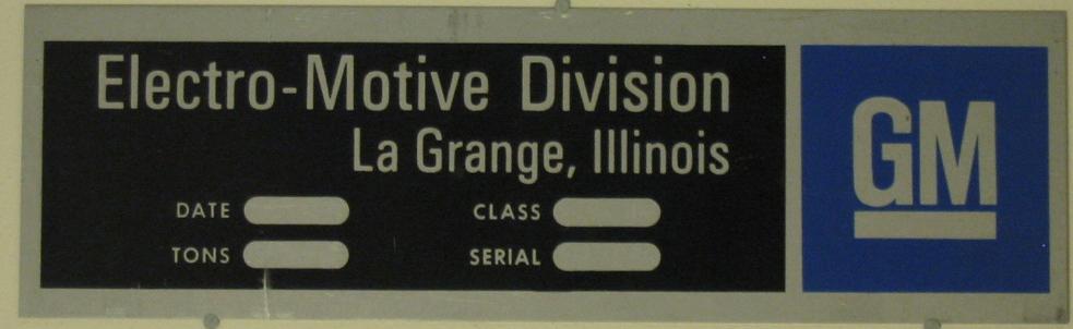 Emd Builders Plate