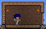 Dirt wall placed