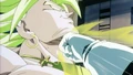 Vegeta punches Broly