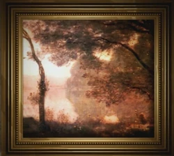 Portrait of flowering almond trees