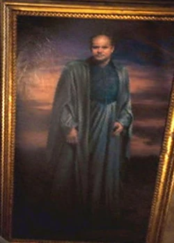 Portrait of a wizard in blue