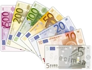 Euro banknotes