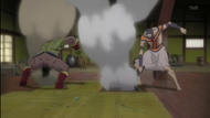 The two figures wreak havoc