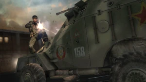 Woods Attacking an Armored Vehicle
