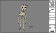 Modelsheet skeleton withcleaverinhead