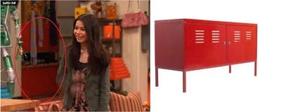 Ikea Bathroom Cabinets on Bathroom Are Two Red Ps Locker Cabinets Stacked On Top Of Each Other