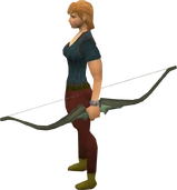 Blood spindle longbow equipped