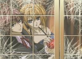 Rima and Shiki behind Spidery Windows
