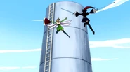 Erza attempts to slash Evergreen