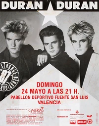 Estadio Muncipal Fuente de San Luis, Valencia, Spain. poster duran duran duran duran