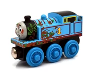 WoodenRailwayMudCoveredThomas