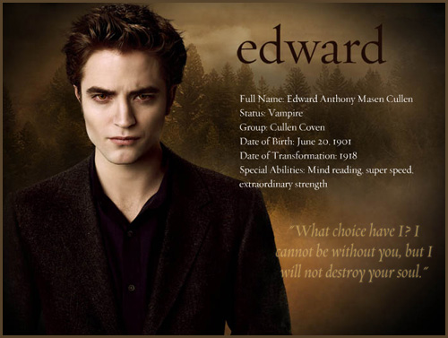 The Twilight Saga. Edward and Bella: a description of the characters and photos The Twilight Saga. Edward and Bella: a description of the characters and photos