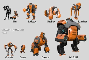 Monday Night Combat Robots Size
