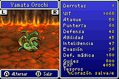 Estadisticas Yamata Orochi
