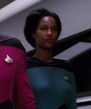 Female science officer, 2366