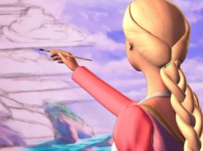 Image - Rapunzel painting.png - Barbie Movies Wiki - ''The Wiki