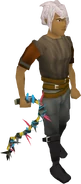 Abyssal vine whip (yellow) equipped